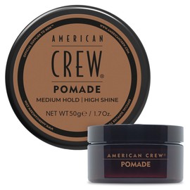American Crew Men's Hair Pomade, Like Styling Gel with Medium Hold & High Shine, Travel Size, 1.7 oz