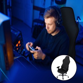 Moorle Gaming Chair Covers, Gaming Chair Covers Stretch 4 Piece, Black Computer Chair Cover with Armrest and Chair Back Covers for Game Chair Computer Chair Office Chair