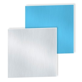 iMeistek 6063 Aluminium Sheet with Protective Film on Both Sides, 150mm x 150mm x 1mm Wall Thick Square Aluminium Plate (2 PCS)