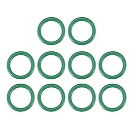 sourcing map Pack of 10 Fluororubber O-Rings, 16 mm OD 12 mm ID 2 mm Width FKM Seal for Machine Sanitary Green