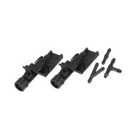 A ABSOPRO Front Windshield Washer Nozzles Fit for Honda CRV with Hose Connector - Pack of 5 Black Item Replacement