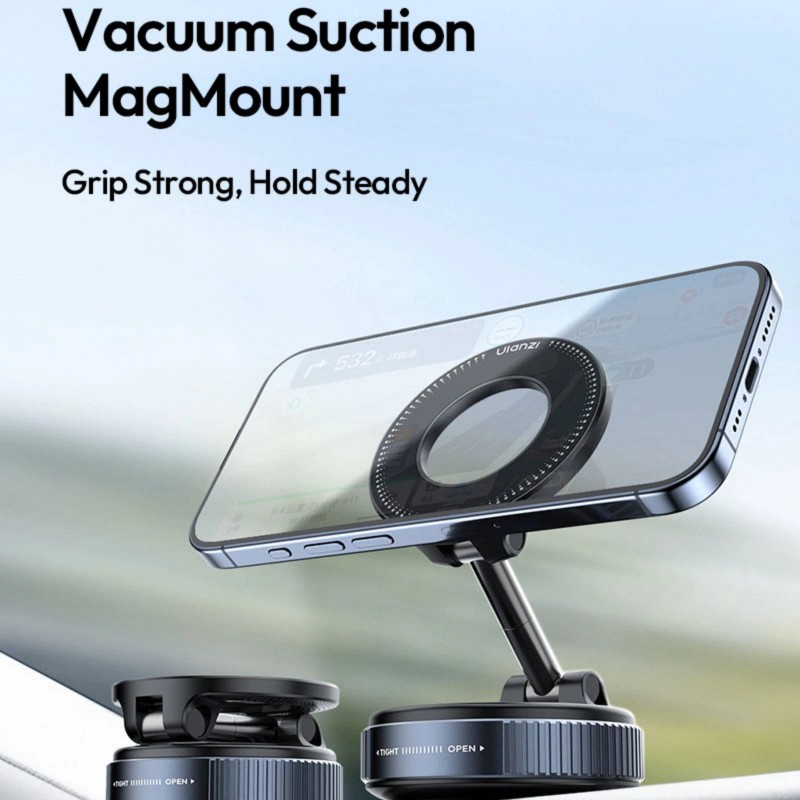 Ulanzi SK-25 MagSafe Vacuum Suction Phone Mount 360° Adjustable Car