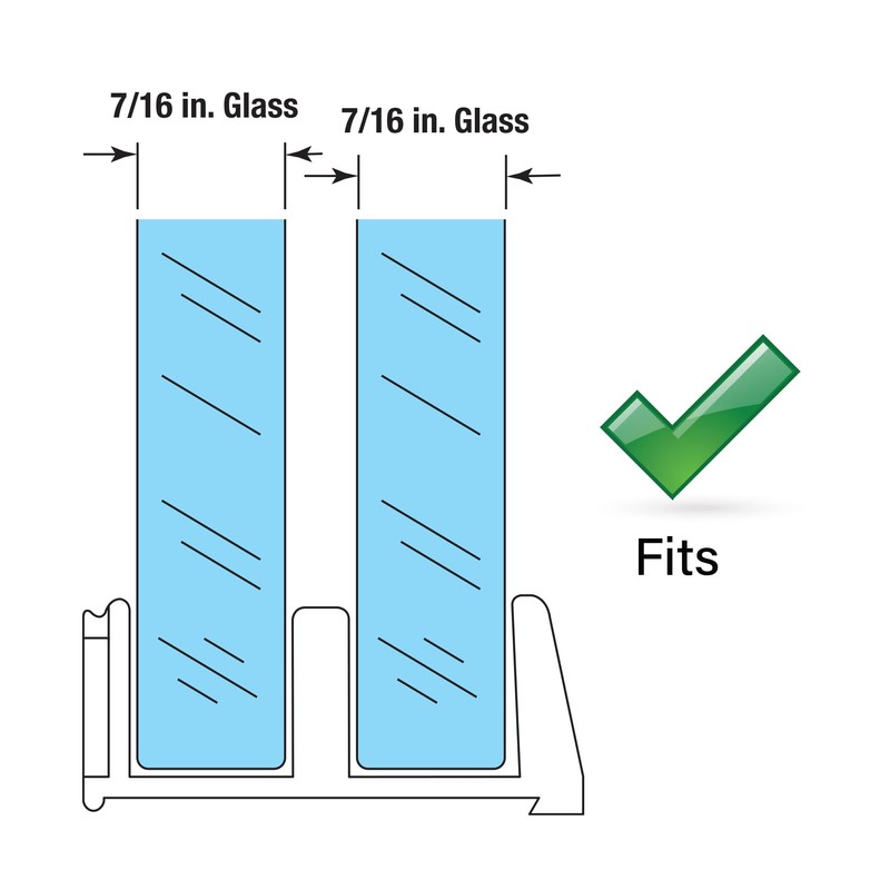 Prime-Line M 6059 Sliding Shower Door Bottom Guide, 1/2 In.