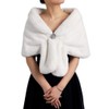GORTIN Bride Wedding Faux Fur Shawl and Wraps Bridal Sleeveless