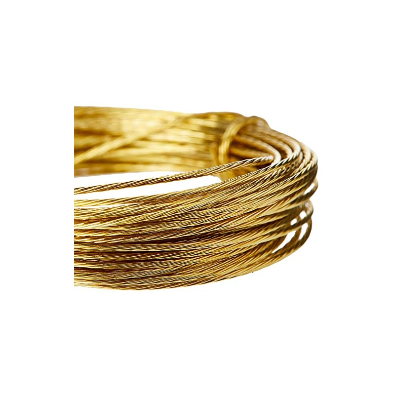Merriway BH02242 Brass Number 1 Picture Wire, 6 Metres (19.5