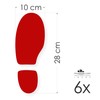 Decooo.be 6 Footprints Wall Sticker Cherry Red