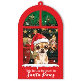 BlinkWishes Chihuahua Dog Christmas Ornament, for Chihuahua Owner, Chihuahua Lover, Dog Mom, Dog Dad, Chihuahua Dog Ornament for Tree Decor Xmas Keepsake