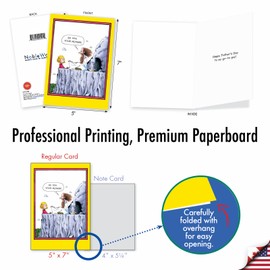 NobleWorks 10 Assorted Box Set Funny Father's Day Greeting cards w/ 5x7 Envelope for Dad, Pa, Pop (10x1 Designs) Daddy's Little Girl AC10371FDG-B1x10