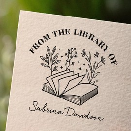 from The Library of Book Stamps | Custom Stamp | Ex Libris | Great for Personalizing Books I Multiple Designs:_4