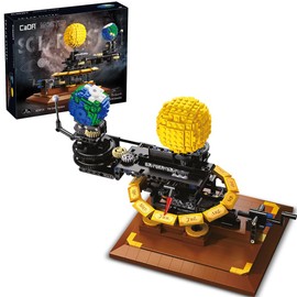 CaDA Solar System Building Block, Master C71004W Earth Moon Sun Orrery Science Education Adults Brick Set, Idea Gift for Astronomy Exploration and Mechanical Assembly Enthusiast (865pcs)