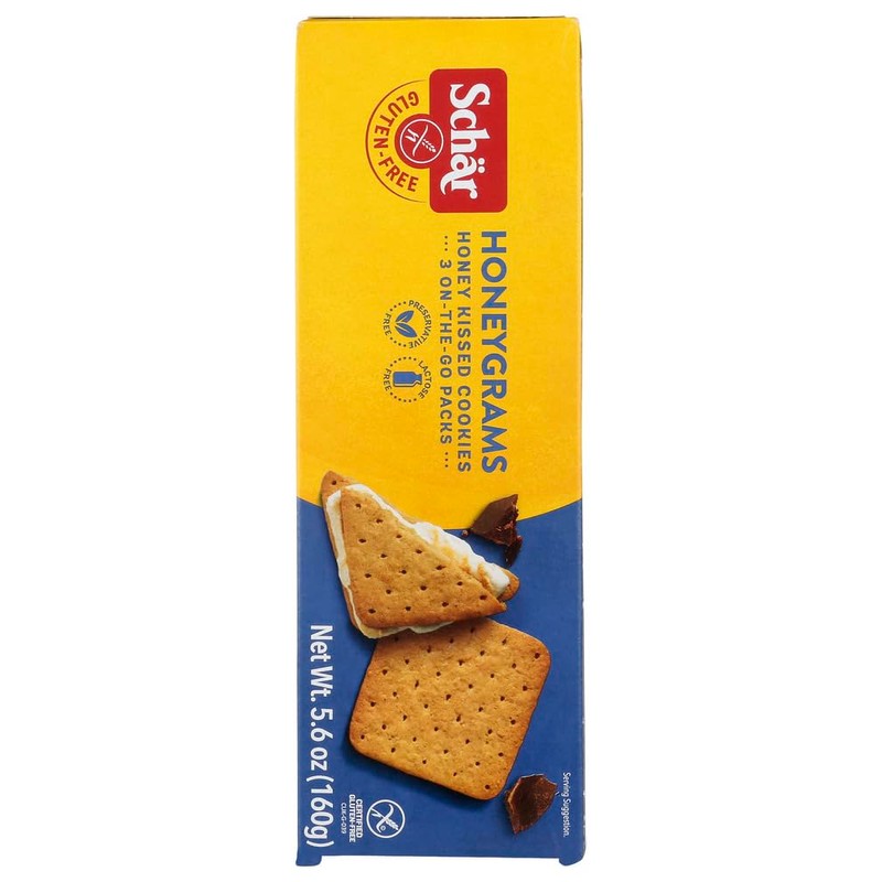 Schar Cookie Honeygrams, 5.6-ounce 4pack
