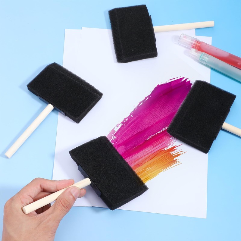 Foam Paint Brushes 4 Inch 4 Pcs Foam Brushes for