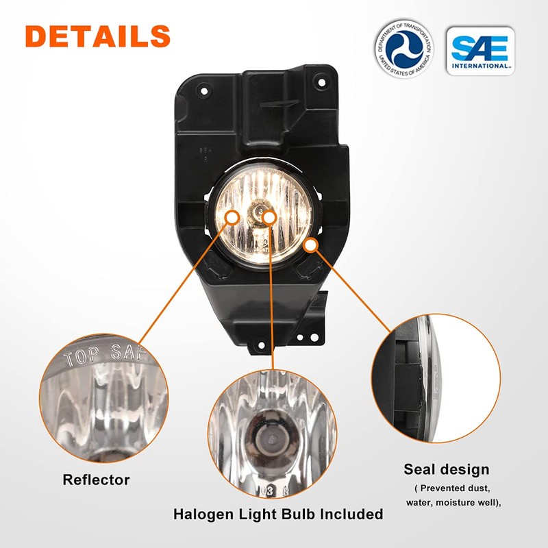 Nixon Offroad Fog Light Set for 2011-2015 Ford Explorer w/Bulb