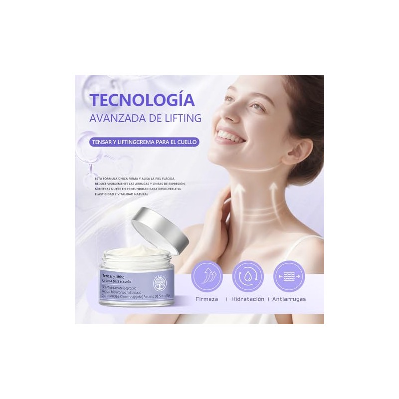 WEUD 2PCS Cremas para Cuello Reafirmante, con Hidrolizado de Acido