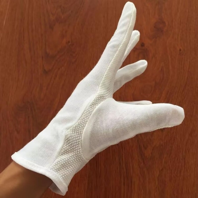 Itisyou Anti-slip Cotton White Gloves, Driver Gloves, White Gloves, Security