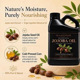 Jojoba Oil, 100% Pure, Cold Pressed, Unrefined, 32 fl oz