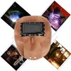 Head‑Mounted Cowhide Welding Helmet Cap Dual Lens Anti‑Spatter Heat Insulation