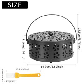 Mosquito Coil Holder, Portable Mosquito Spiral Holder, Sandalwood Incense Holder, Incense Spirals Holder, Mosquito Coil Holder, Anti-Mosquito Spiral Holder for Indoor Outdoor Camping Home Garden