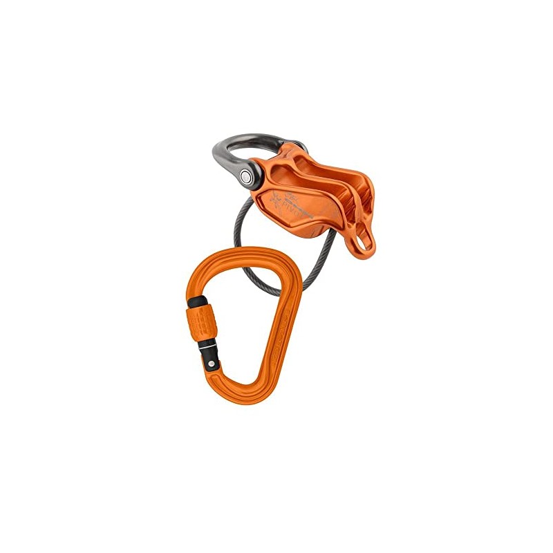DMM Pivot Belay Device/Phantom HMS Carabiner Set - Orange