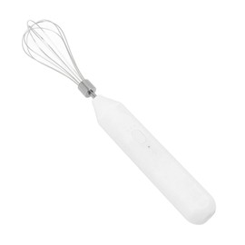 Kabelloser Handmixer, Elektrischer Schneebesen, Wiederaufladbare USB-Kaffeemaschine (Weiß)