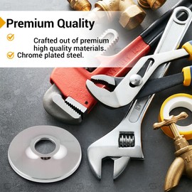 Supply Giant F-25333-25 1 inch IPS Sure Grip Flange Escutcheon Plate for Steel Tubing, Shallow, Chrome (Pack of 25)