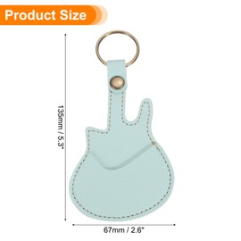 MECCANIXITY Guitar Picks Holder Case Artificial Leather Acoustic Electric Guitar Pick Case Bag Blue