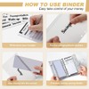 A6 Binder Budget Book Portable Marble Grain Notebook PU Leather