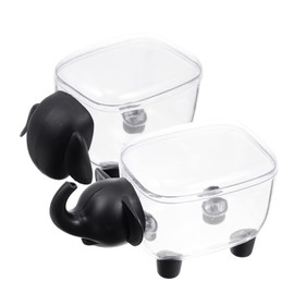 Ciieeo 2pcs Cotton Swab Storage Box Compact Makeup Organizer for Bathroom Home Cotton Swab Container for Beauty Accessories for Bathroom Vanity Use