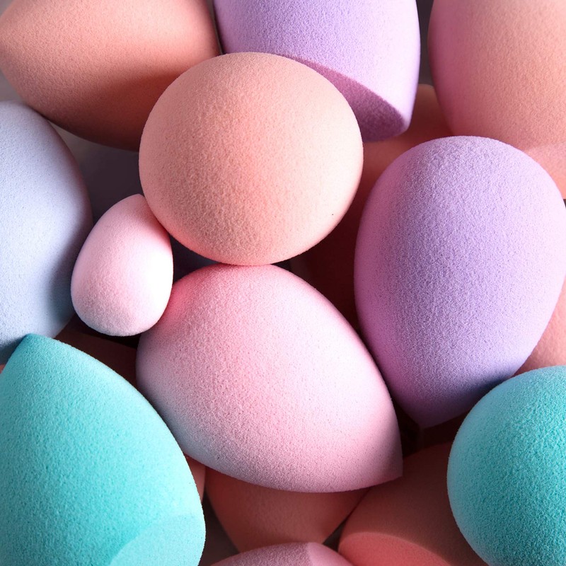 ILU Olive Cut Shaped Purple Makeup Sponge