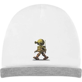 Azeeda 'Retro Toy Robot' Kids Slouch Hat (KH00036918) White