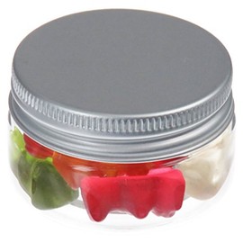 25 ml PET Jars Transparent with Aluminium Lid, Pack of 10