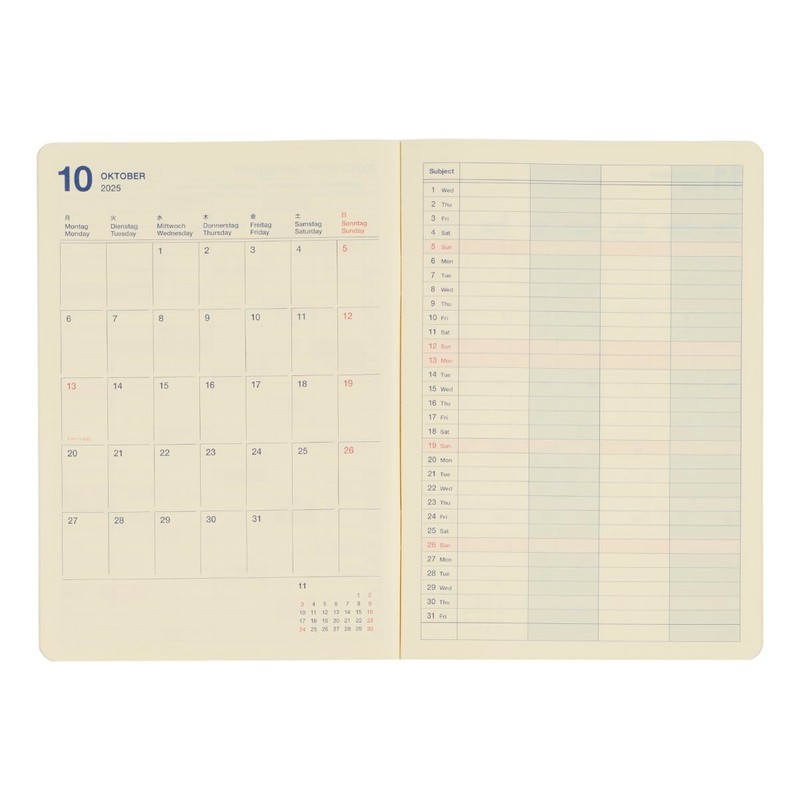 Delphonics Planner 2026 Edition/Starts October 2025, Rollbahn Note Diary Log