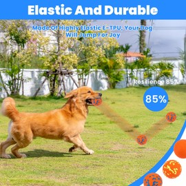 cobee 10 Pcs Dog Toy Ball for Aggressive Chewers, Indestructible Tennis Ball for Dogs Bouncy Floating Ball for Catch and Fetch Interactive Dog Ball for Large Medium Small Dog Puppies 2.5 Inch