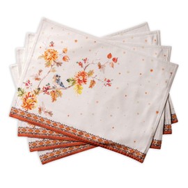 Maison d'Hermine 100% Cotton Set of 4 Placemats for Dining Table | Kitchen | Wedding | Everyday | Dinner Parties | Christmas (33 cm x 48 cm)