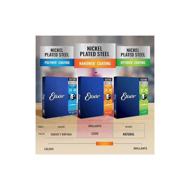 Elixir® Strings 16540 - Cuerdas para guitarra eléctrica con revestimiento