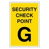 V Safety Security Check Point G 100 x 150 mm