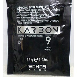 Echos Line Karbon 9 | Polvere Decolorante Al Carbone | Schiarisce Fino A Nove Toni | Bustina 35 Gr