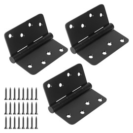 3 Pack Heavy Duty Door Hinges, 4 Inch Ball Bearing Door Hinges Stainless Steel Hinges with 1/4" Radius Corners, Heavy Duty Door Hardware for Left and Right Hand Door, Brushed Nickel