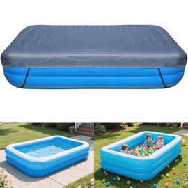 130 x 72 inch Inflatable Pool Cover 10.8 x 6 ft Inflatable Rectangular Pool Covers 120 x 72 in Garden Outdoor Above Ground Swimming Pool Shades 118 x 68 Backyard Adult Kid Pool Shade