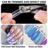 120 puntas de uñas extra largas con caja, transparentes XXL