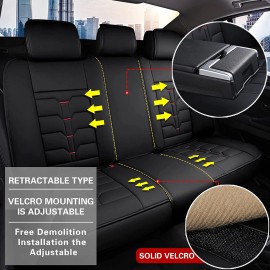 Unbranded Car 5 Seat Covers Faux Leather Front Rear Seat Pad For Chevy Blazer 2019-2025