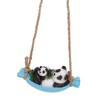 Swing Panda Statue Mother and Baby Panda Lying On The