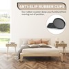 Non Slip Furniture Coasters - 2.5inch 4PCS Round Rubber Furniture