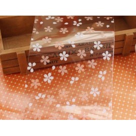 Sakura Set Of 10 Japanese Cherry Blossom Sakura Pink Clear Gift Bags