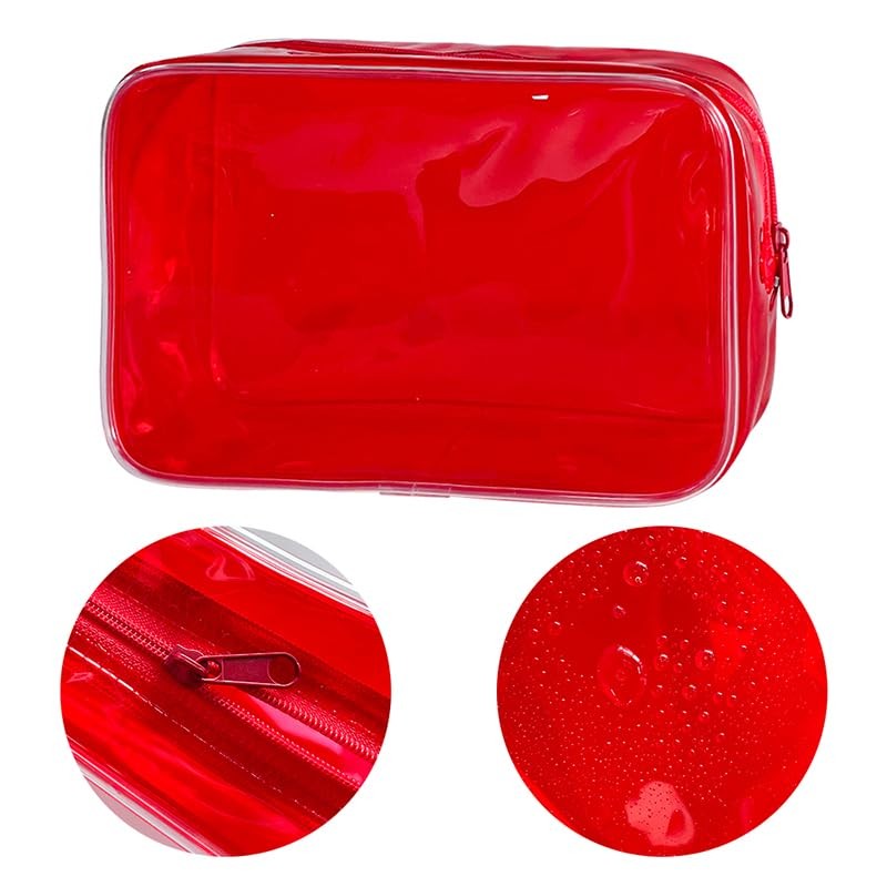 TotePrint Clear PVC Toiletry Bags in 1 Bright Colours Large