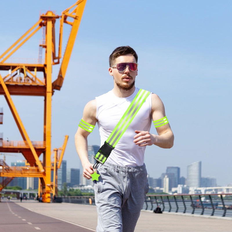 14-Piece Reflector Clothing Set, Reflectors Bicycle Reflector Belt, Adjustable, Reflective