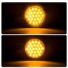 8pcs 4 Inch Round Amber Strobe Lights 24 LED Trailer