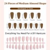24pcs Ombre Stick on Nails - Almond Press on Nails
