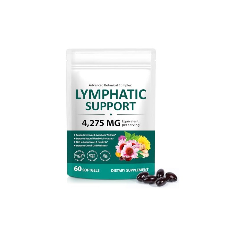 Lymphatic Drainage Supplements 4275mg - 21-in-1 Herbal Blend with Dandelion,