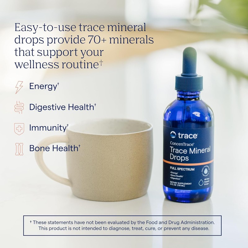 Trace Minerals Concentrace Trace Mineral Drops-Glass, 4-Ounce